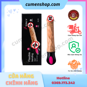 Dương vật giả XinLV Flexible Bending rung phát nhiệt chính hãng