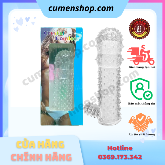 Bao cao su đôn dên Crystal Condom Gai Nhánh tăng kích thước chính hãng