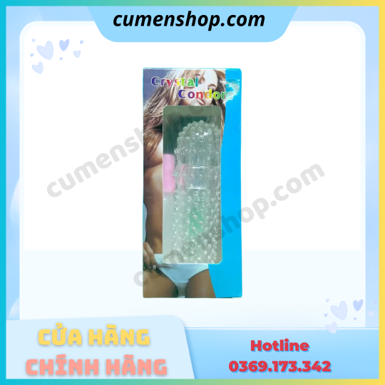 Bao cao su đôn dên Crystal Condom Gai Nhánh tăng kích thước chính hãng