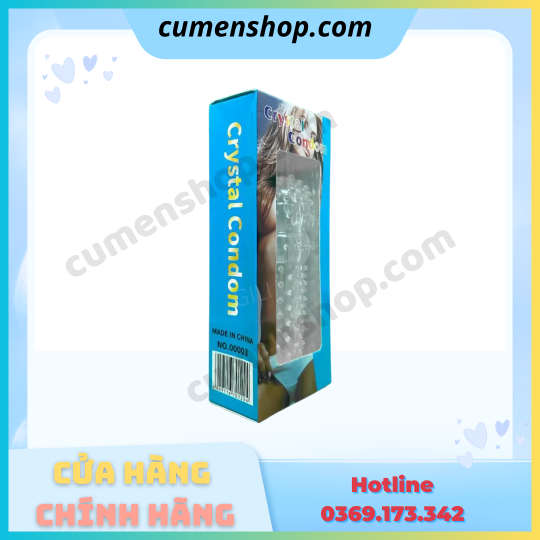 Bao cao su đôn dên Crystal Condom Gai Nhánh tăng kích thước chính hãng